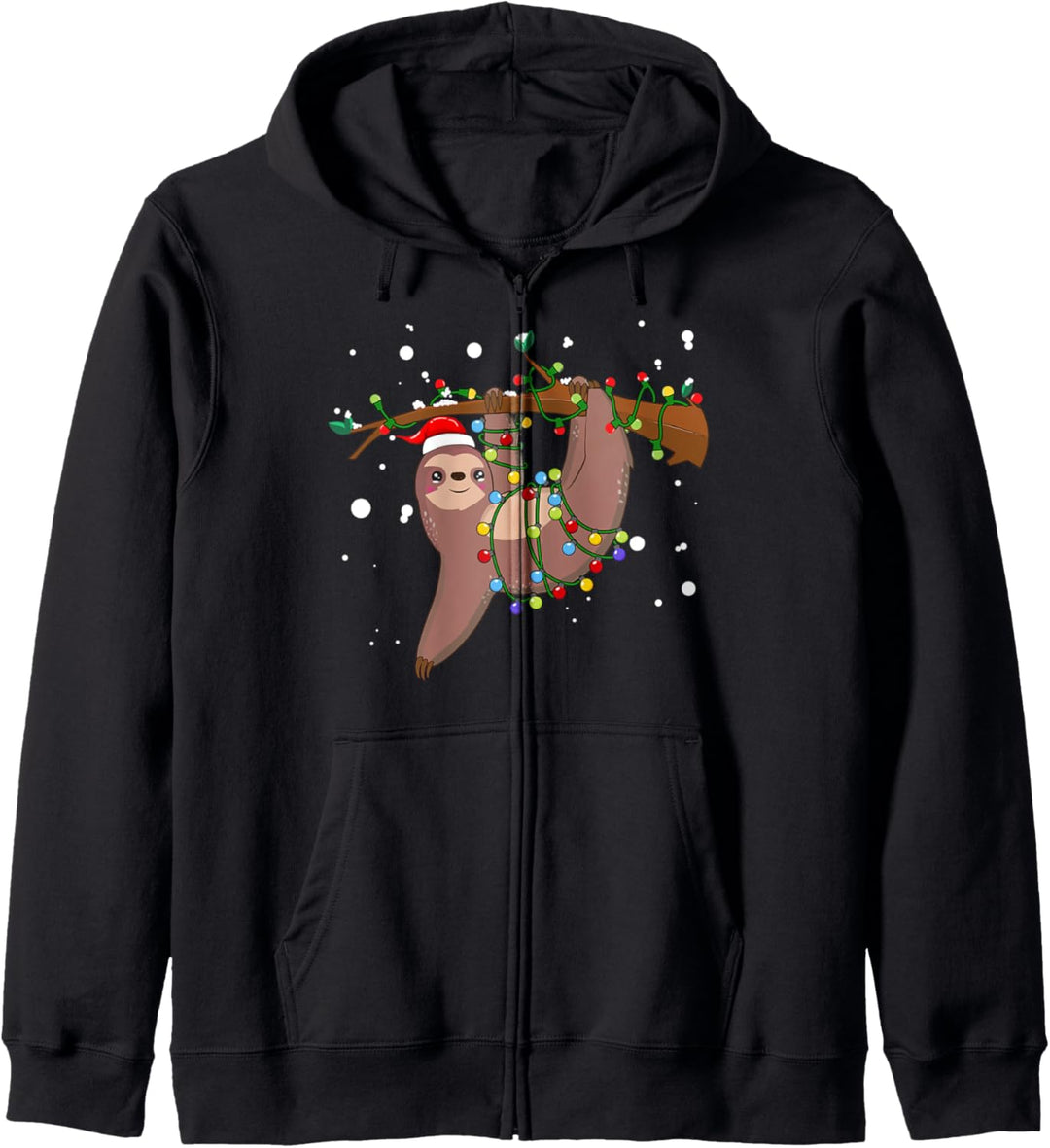 Funny Sloth Xmas Lights Santa Sloth Christmas Gifts Kapuzenjacke