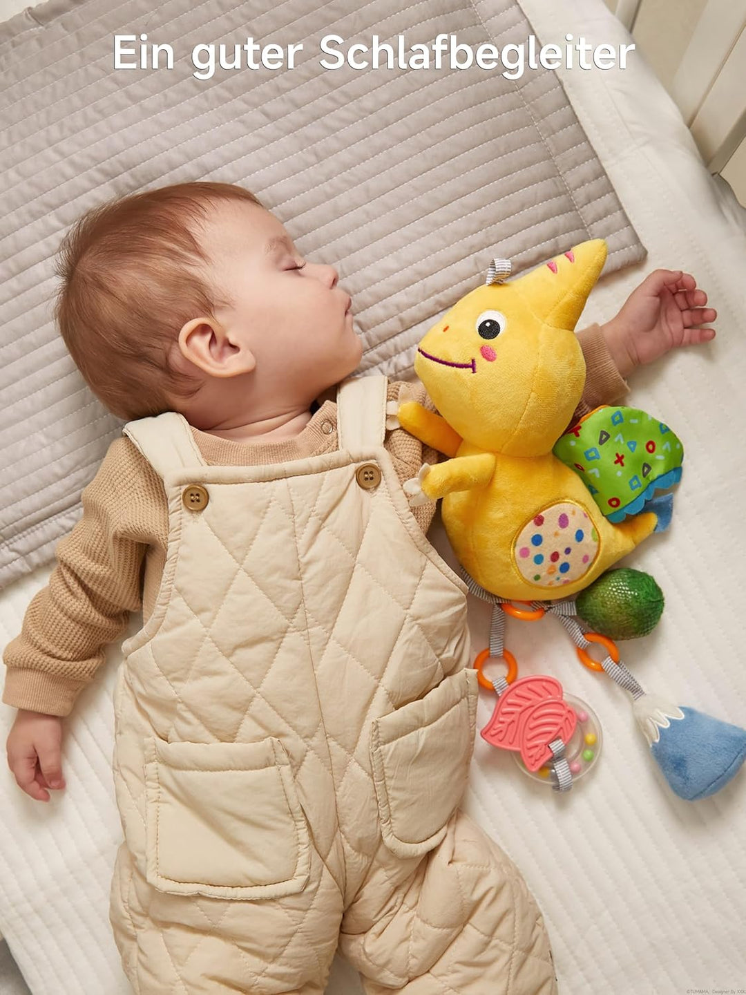 TUMAMA KIDS Baby Kinderwagen Spielzeug ab 0 2 3 4 6 7 9 12 Monate, Dinosaurier Spielbogen Anhänger G