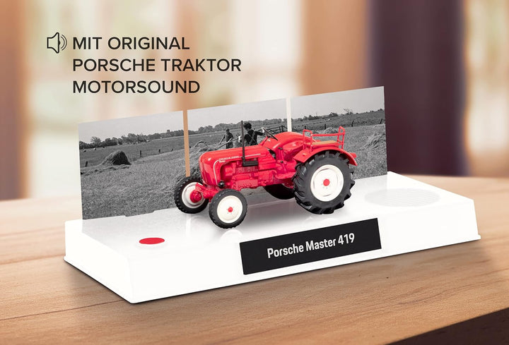 FRANZIS 67067 - Porsche Oldtimer-Traktor Adventskalender 2019, Modellbausatz im Massstab 1:43, inkl.