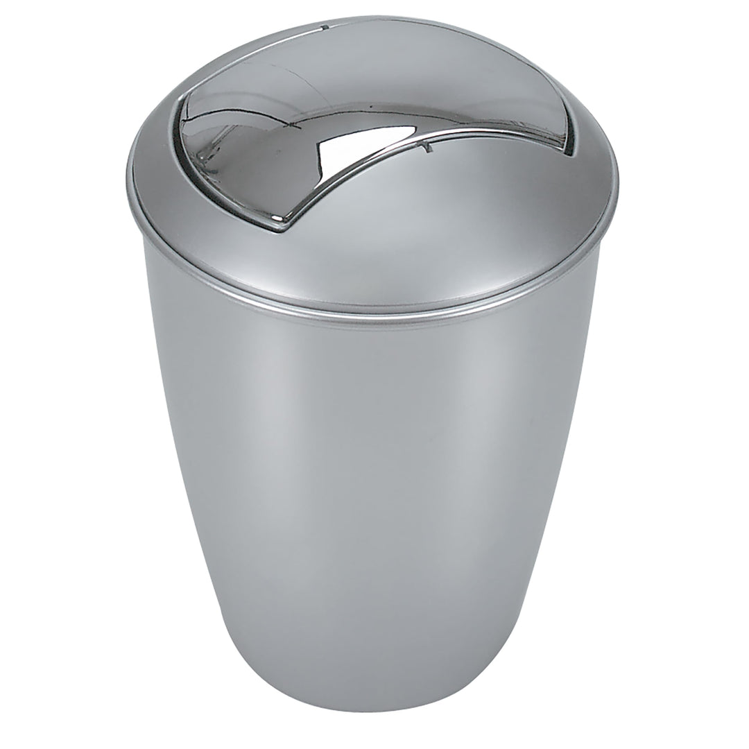 Spirella Kosmetikeimer Atlanta mit Schwingdeckel 5 Liter (ØxH): 20 x 30 cm Silber, Silber