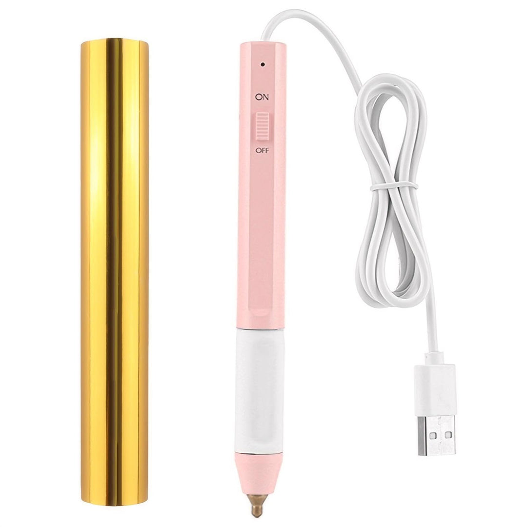 Briartw Heissfolienstift – Bastelstift-Werkzeug mit dicker Spitze 2,5 mm & goldener Glimmerfolien-Ro