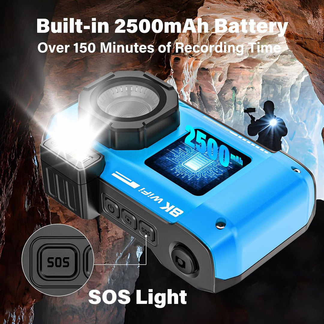 Digitalkamera, Yixinxin 8K Unterwasserkamera, 70MP Autofokus 33FT WiFi Digitalkamera wasserdichte mi