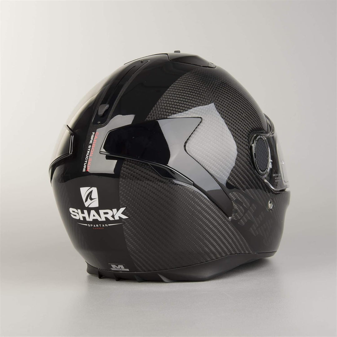 Shark HE5000 Spartan Carbon Racing Motorrad Motorradhelm, Schwarz