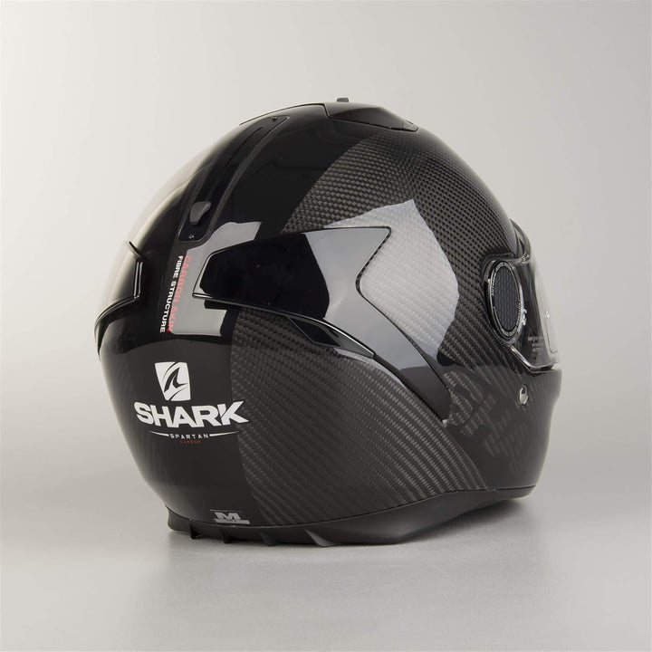 Shark HE5000 Spartan Carbon Racing Motorrad Motorradhelm, Schwarz