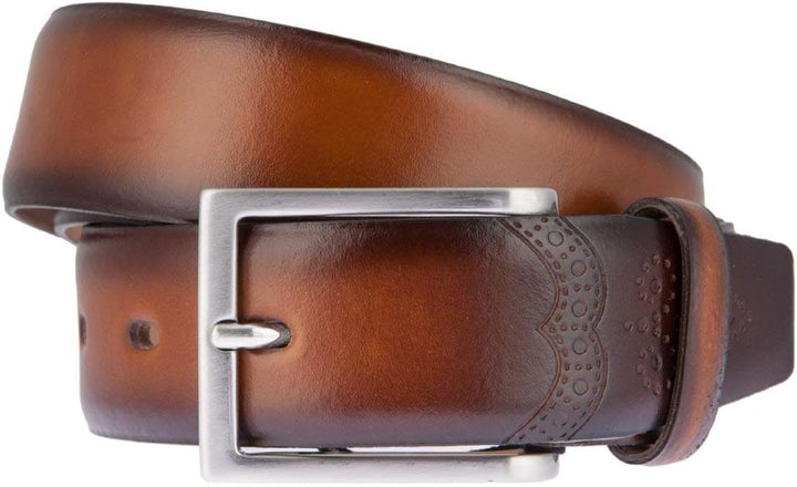 LLOYD Men's Belts Gürtel Herrengürtel Ledergürtel Schwarz 2599, Cognac