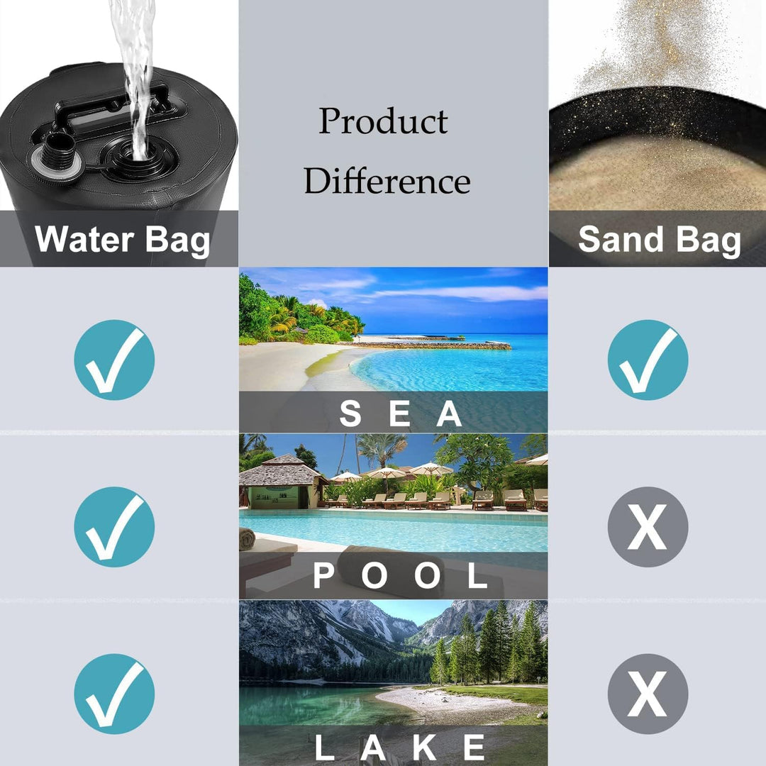 MRWiZMS Pavillon 4er Set Standfuss Sandsäcke Pavillonstandfüsse, mit Wasser befüllbar,Gewichte für P