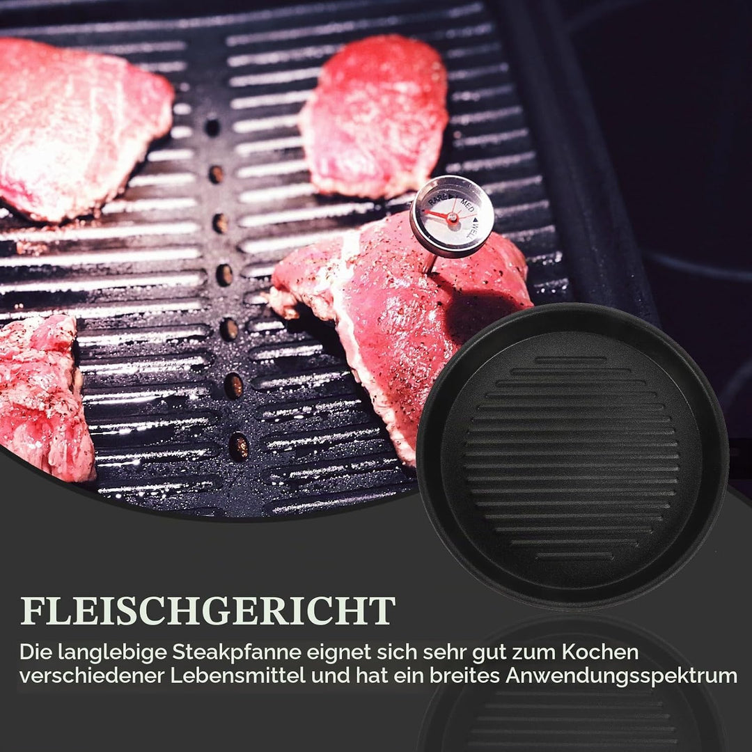 Luxshiny Antihaft Grillpfanne 21.5X21.5 Cm Aluminium Outdoor Camping Grillplatte Für Gasherd Und Hol