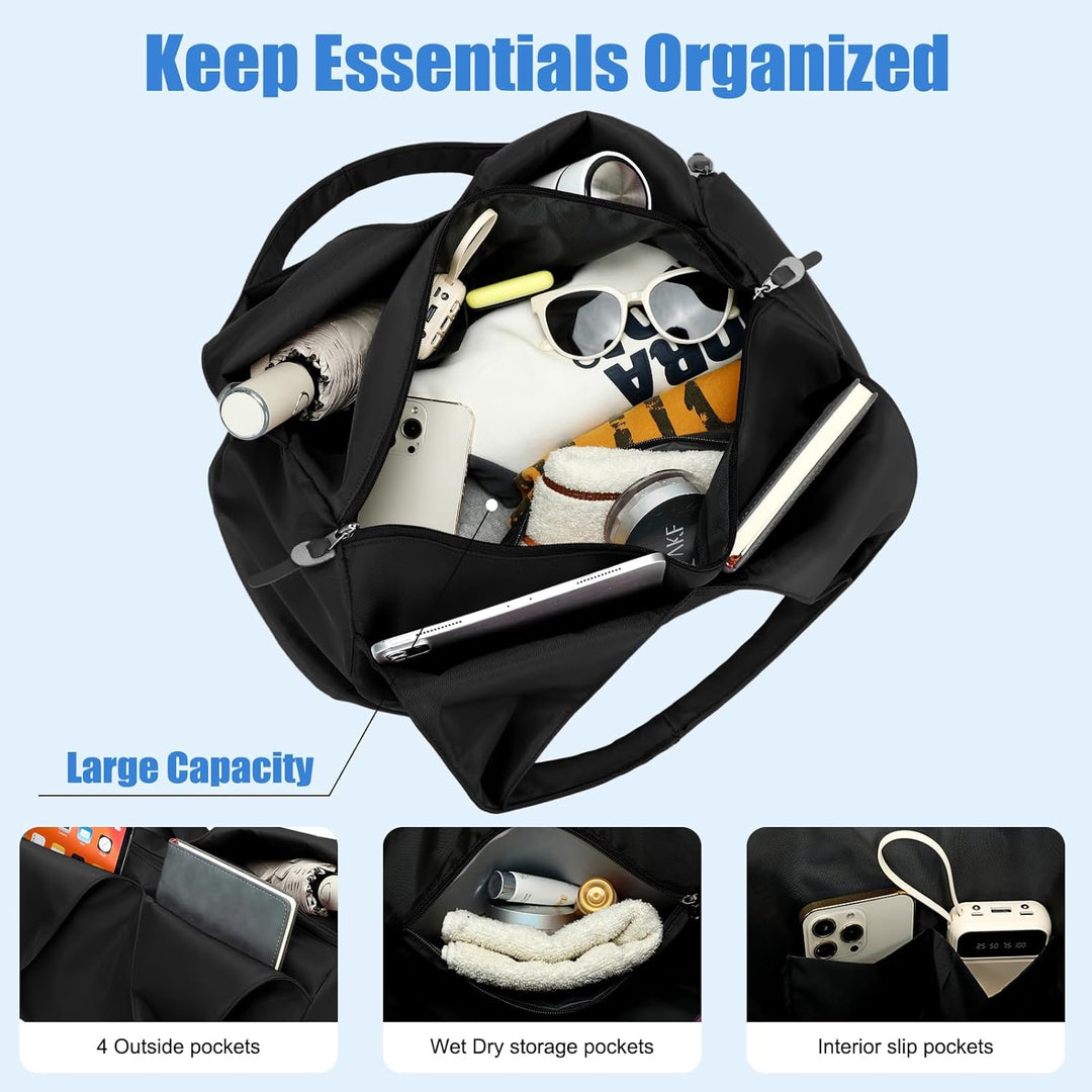 Sporttasche für Damen und Herren mit Schuhfach & Nassfach Weekender Reisetasche Freizeit Handtasche
