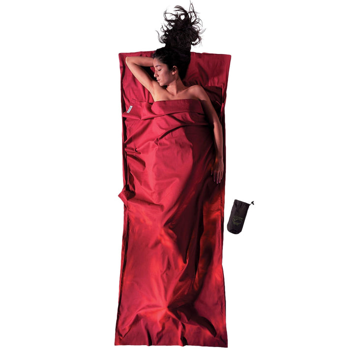 Cocoon Seiden-Baumwollschlafsack Travel Sheet - Silk/Cotton - Natur Mönchsrot 86"x35", Mönchsrot 86"