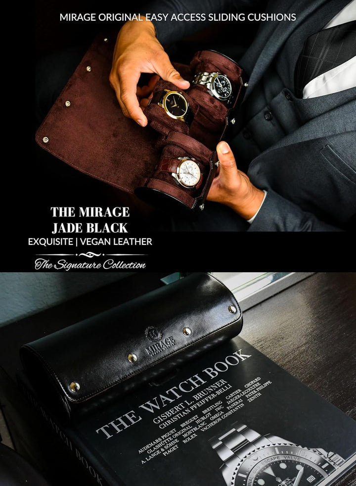 Watch Roll Case for Men - Watch Travel Case - Storage Organizer and Display - Mirage Watch Roll Case