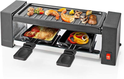 Gourmet/Raclette - Grill - 2 Personen - Spatel - Antihaft-Beschichtung - Rechteck