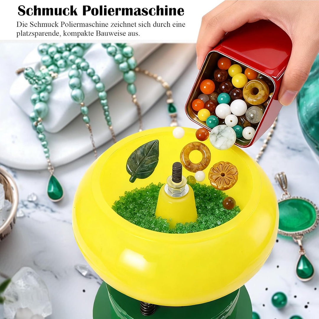 Poliermaschine 100 W vibrierende Poliertrommel Vibrationsbecher Polieren bis 5 KG, Rotary Jewelry Tu
