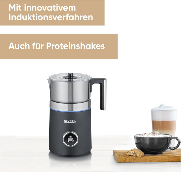 SEVERIN SPUMA 700 PLUS Induktions-Milchaufschäumer, elektrischer Milchaufschäumer ohne Anbrennen, sp