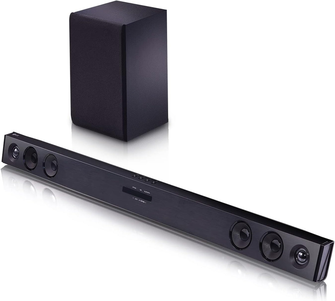 LG SQC2 2.1 Soundbar (300W) mit kabellosem Subwoofer für TVs ab 43 Zoll (Adaptive Sound Control & Ka
