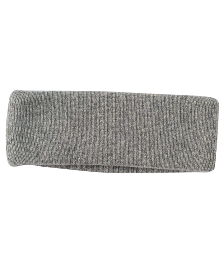FosterNatur, Merino Stirnband mit Baumwollfutter, 100% Wolle Grau, Grau