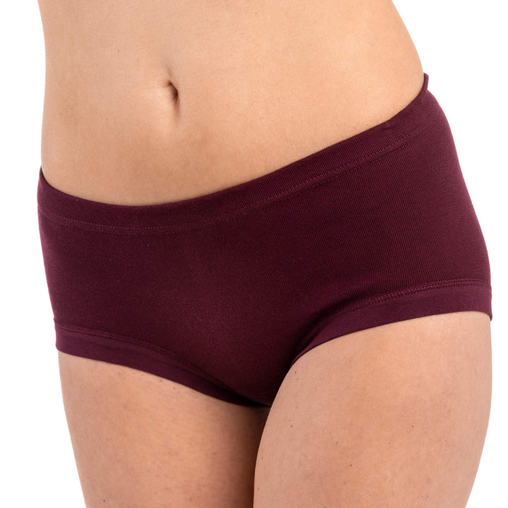 HERMKO 3er Pack Damen Taillenslip aus 100% Bio-Baumwolle mit Tunnelzug und elastischem Beinabschluss