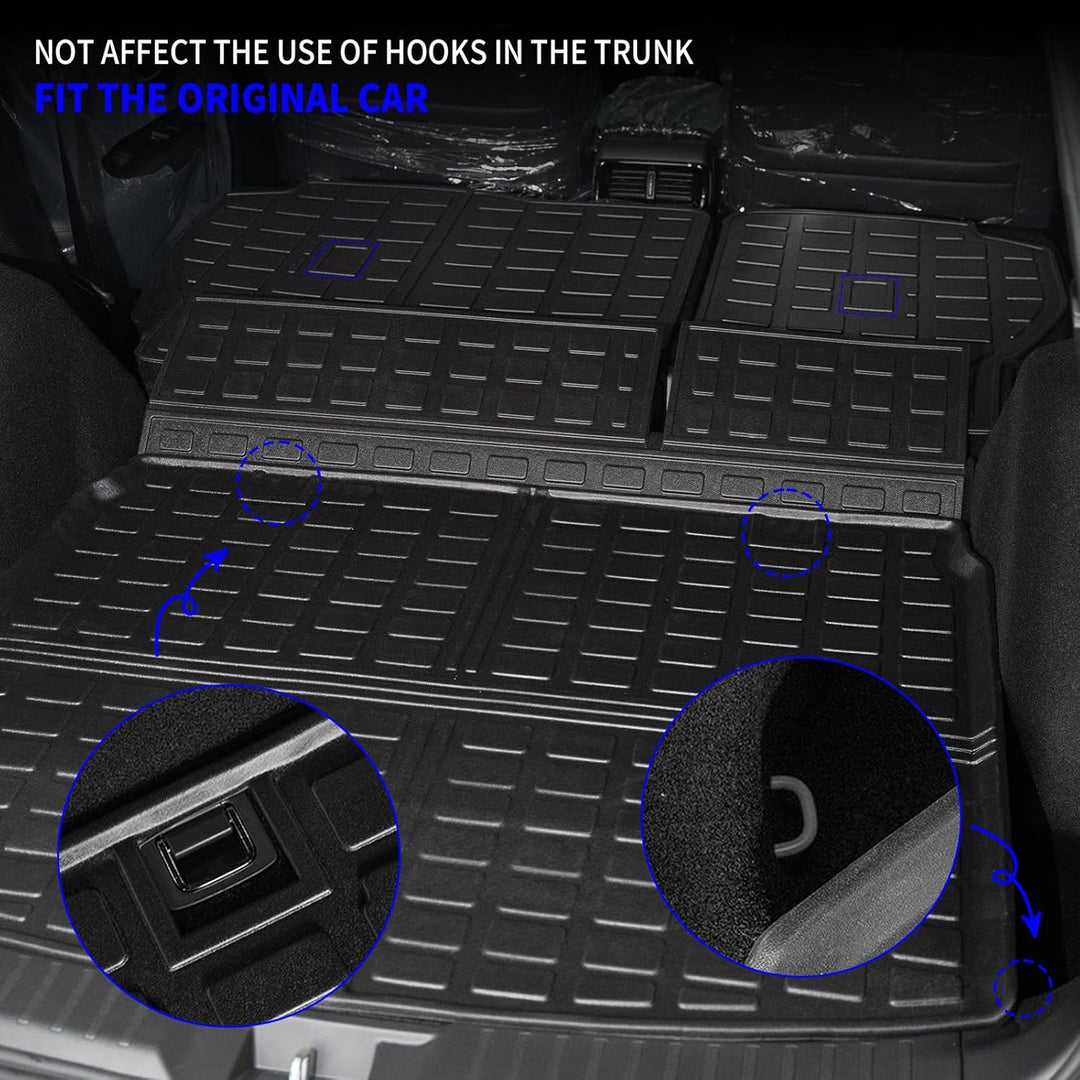 Rongtaod Cargo Mat Compatible with 2023 2024 Honda CRV Hybrid Cargo Liner Trunk Mat Back Seat Cover