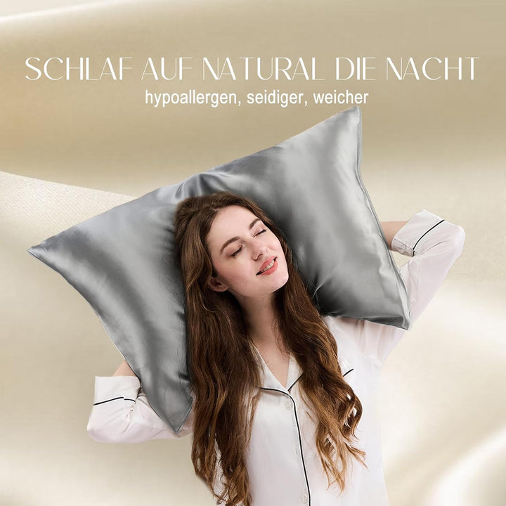 ZIMASILK Kissenbezug aus 100% Seide für Haare und Haut. Doppelseitige 19 Momme Reine Maulbeerseide K
