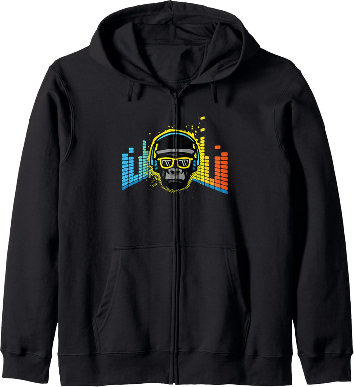 Jammin Monkey - Rockin Headphones Grooves - Music Lover Kapuzenjacke
