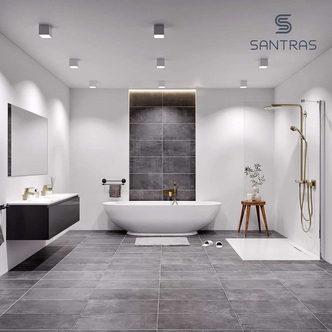 SANTRAS® Duschschlauch PREMIUM Bronze 1,50 m mit Durchflussbegrenzer – Besonders flexibler Brausesch