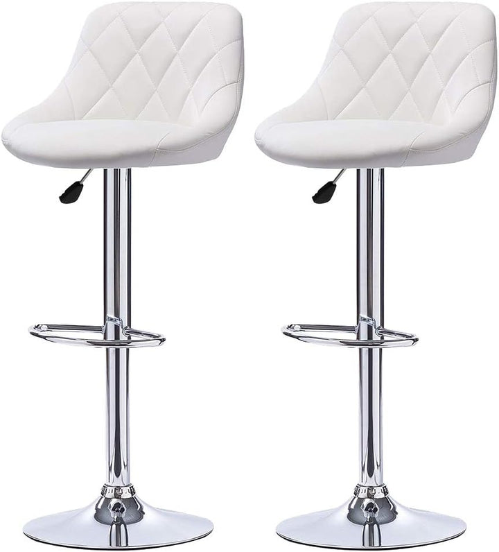 Flyelf 2er Set Barhocker mit Lehne,Kunstleder Tresenhocker 360° Drehbar,Höhenverstellbar 59cm-79cm (