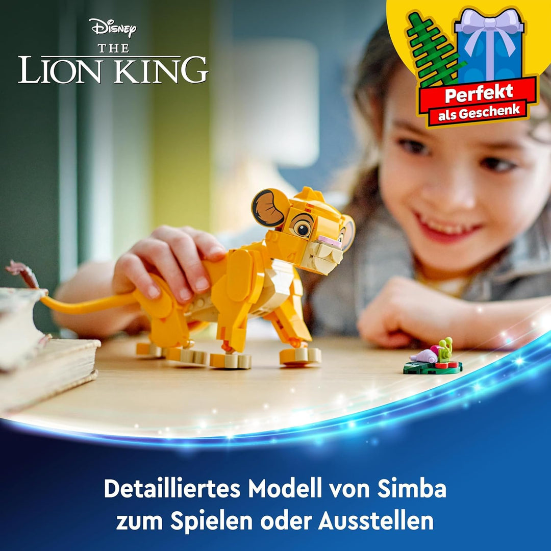 LEGO, Disney Simba, das Löwenjunge des Königs, Bauspielzeug für Kinder, Fantasy-Spielset mit Löwenfi