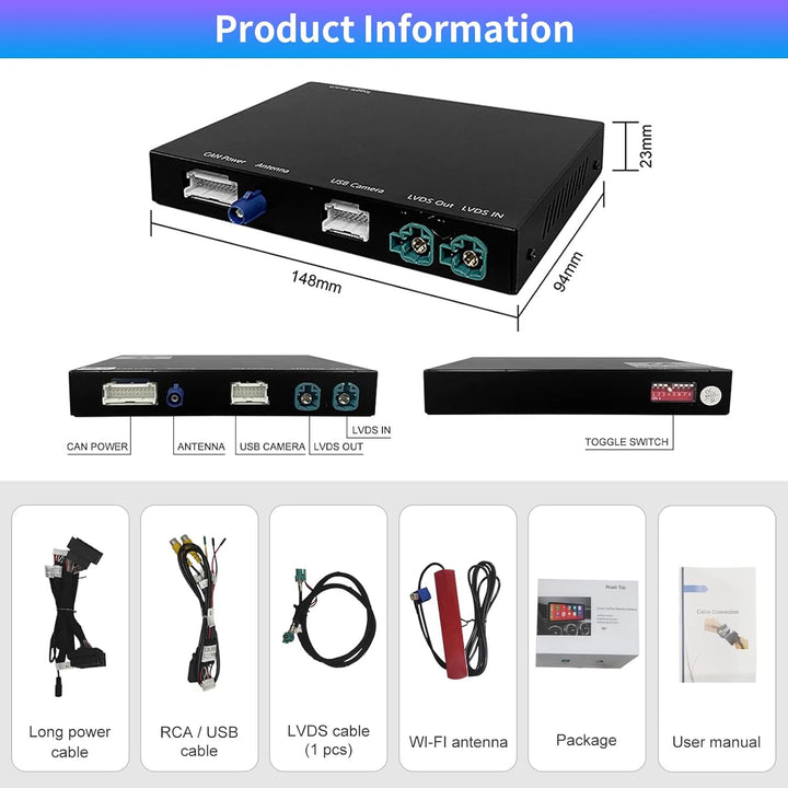 Road Top Wireless Carplay Retrofit Kit Decoder für BMW CIC System, Unterstützung Wireless Android Au