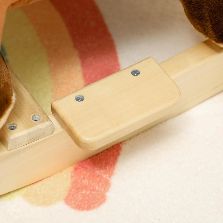 AIYAPLAY Kinder Schaukelpferd Baby Schaukeltier Rentier mit Schlafliedern, Sicherheitsgurt für 18-36