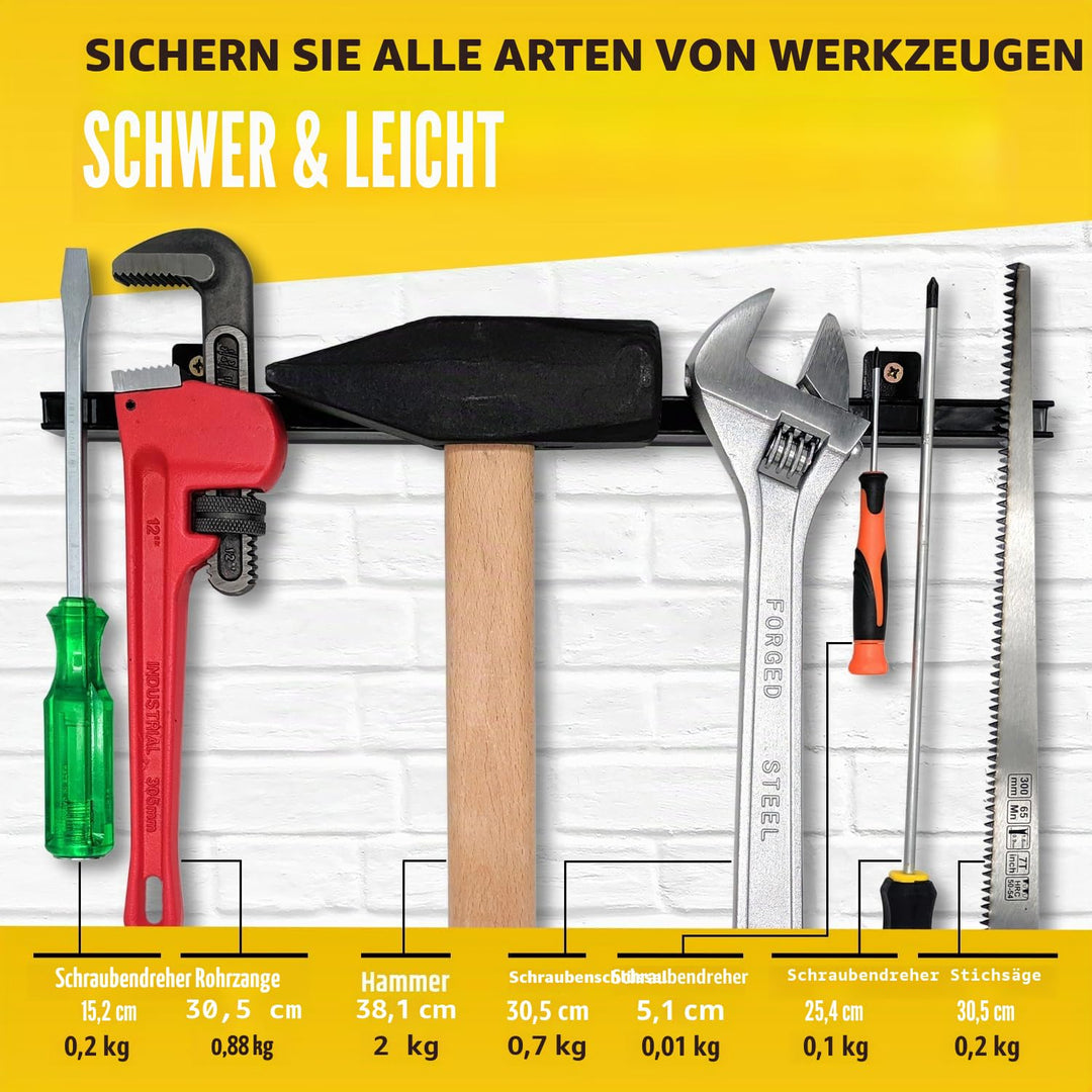 HMmagnets 43 cm Schwerlast-werkzeughalter (Verbesserte Version) - Starke Zugkraft für Handwerkzeuge