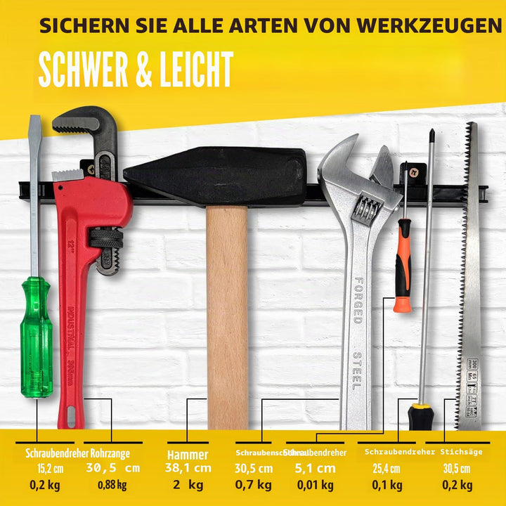 HMmagnets 43 cm Schwerlast-werkzeughalter (Verbesserte Version) - Starke Zugkraft für Handwerkzeuge