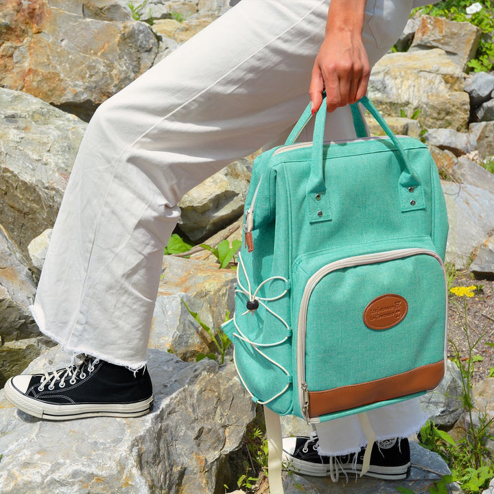 Les Jardins de la Comtesse Picknick-Rucksack für 2 Personen, isoliert, Türkis, 1,5 kg, 31 x 19 x 42