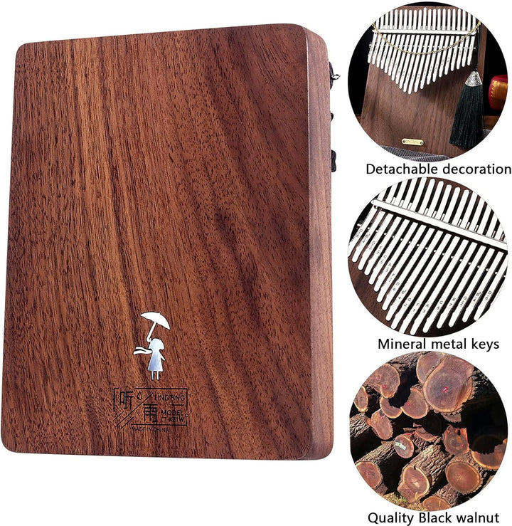 LingTing Kalimba LT-K21W 21 Tasten Kalimba Mbira Daumenklavier, Geschenk für Kinder und Erwachsene,