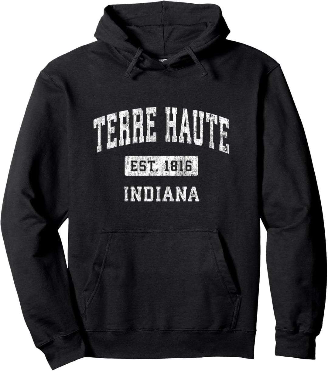 Terre Haute Indiana IN Sportdesign im Vintage-Look Pullover Hoodie
