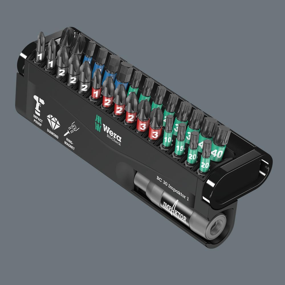 Wera Bit-Sortiment, Bit-Check 30 Impaktor 1, 30-teilig, 05057690001 30 Impaktor 1 Single