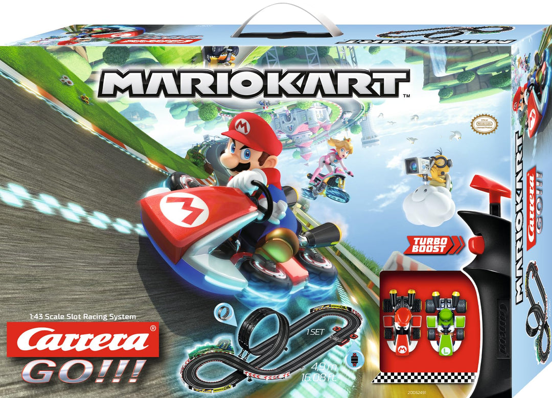 Carrera 20062491 GO!!! Nintendo Mario Kart 8 Rennstrecken-Set | 4,9m elektrische Carrerabahn mit Mar