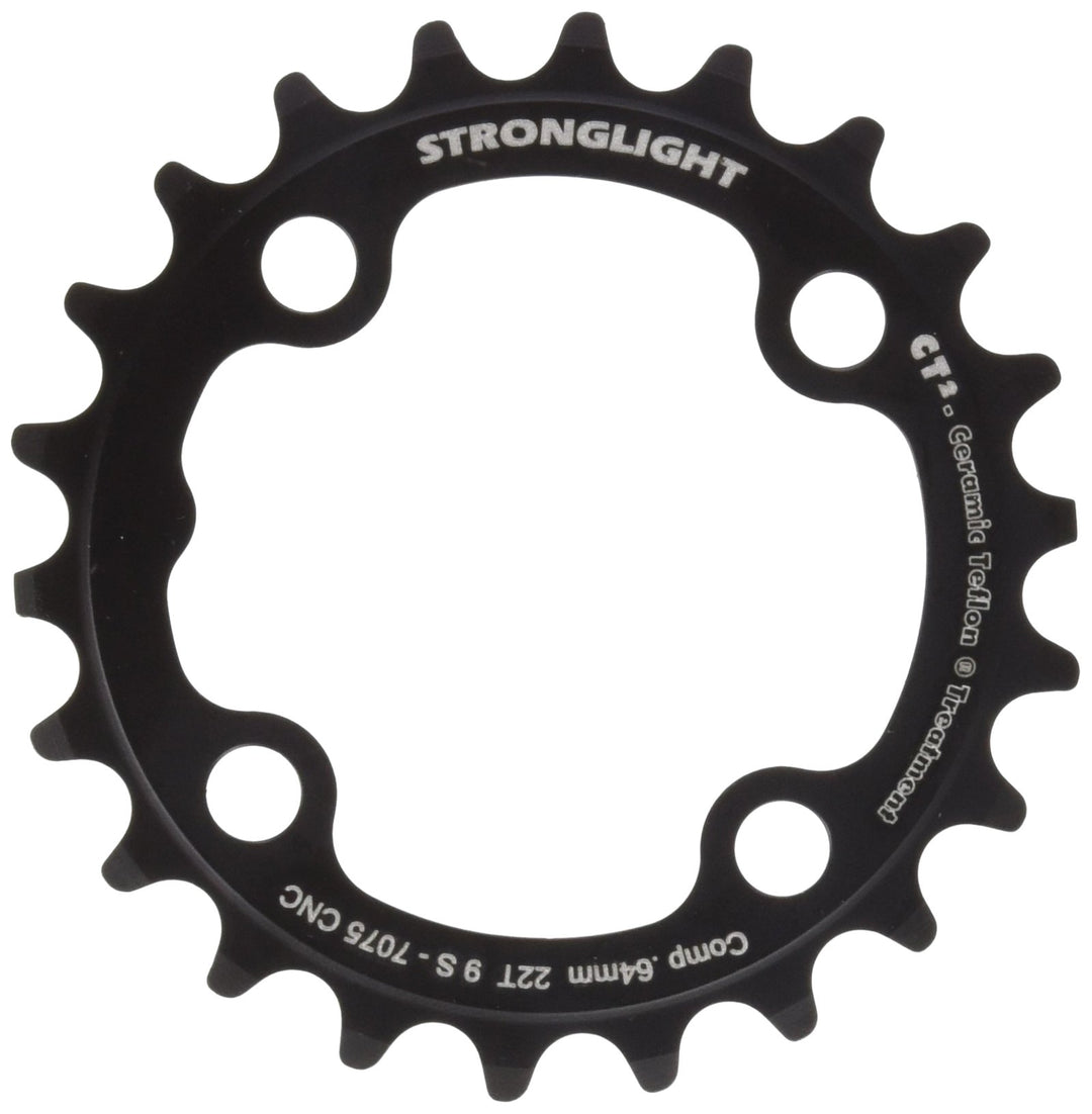 Stronglight Kettenblatt MTB 104/64 Ct 22 Schwarz, 22 Schwarz
