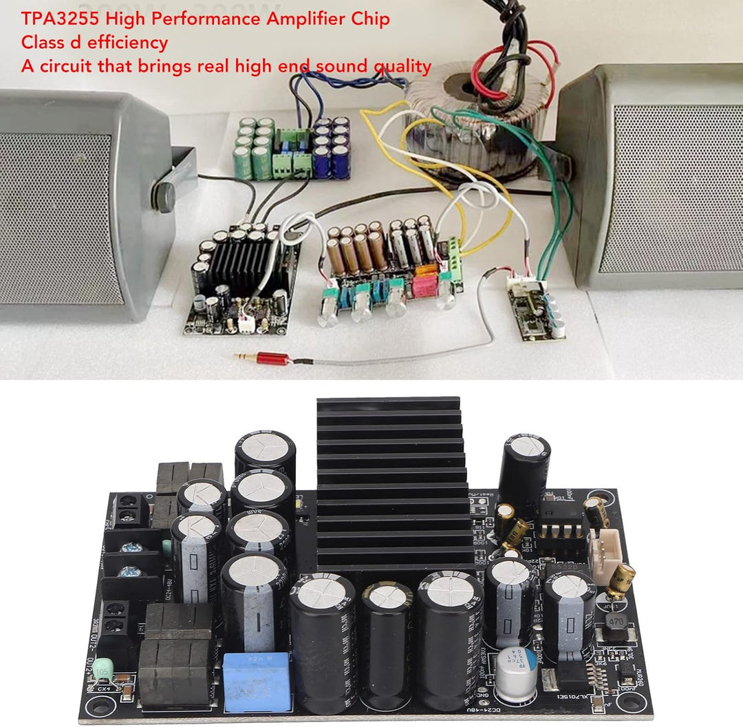 Digitale Audio-Leistungsverstärkerplatine, 315 W + 185 W TPA3255 Verstärkermodul 2.0-Kanal-HiFi-Digi