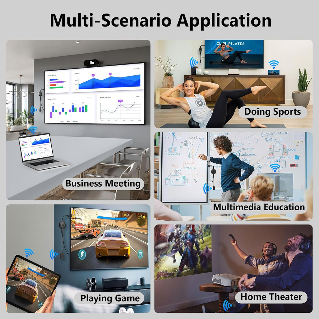 Wireless HDMI Adapter, Dongle für TV, MpioLife 4K Full HD Miracast, Streaming Videos Screen from And