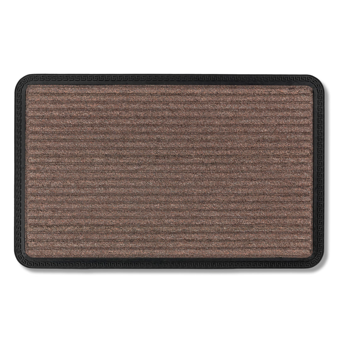 Astra Fussmatte Aussen & Innen - 50x80 cm - Braun Linien - Sauberlauf Türmatte rutschfest - Schmutzf