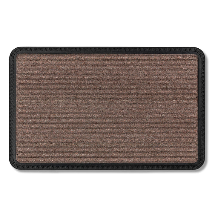 Astra Fussmatte Aussen & Innen - 50x80 cm - Braun Linien - Sauberlauf Türmatte rutschfest - Schmutzf
