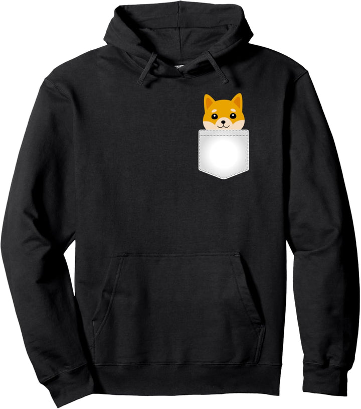 Shiba Hund in Brusttasche Pullover Hoodie