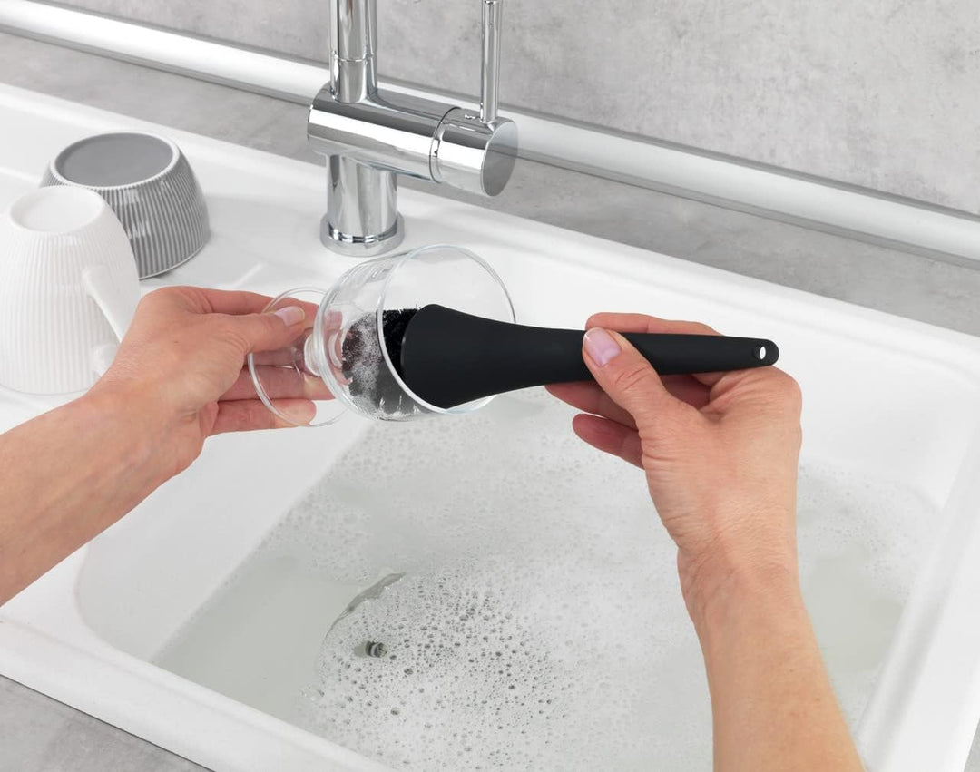 WENKO Spül-Set Mod. Empire, 4 in 1 - Spülmittelspender, Spülbürste, Spültuchhalter & Organizer, hoch