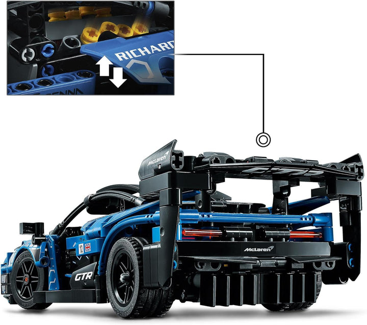 LEGO 42123 Technic McLaren Senna GTR, Modellbausatz, Spielzeugauto, Rennauto, Rennwagen-Bauset, Mode