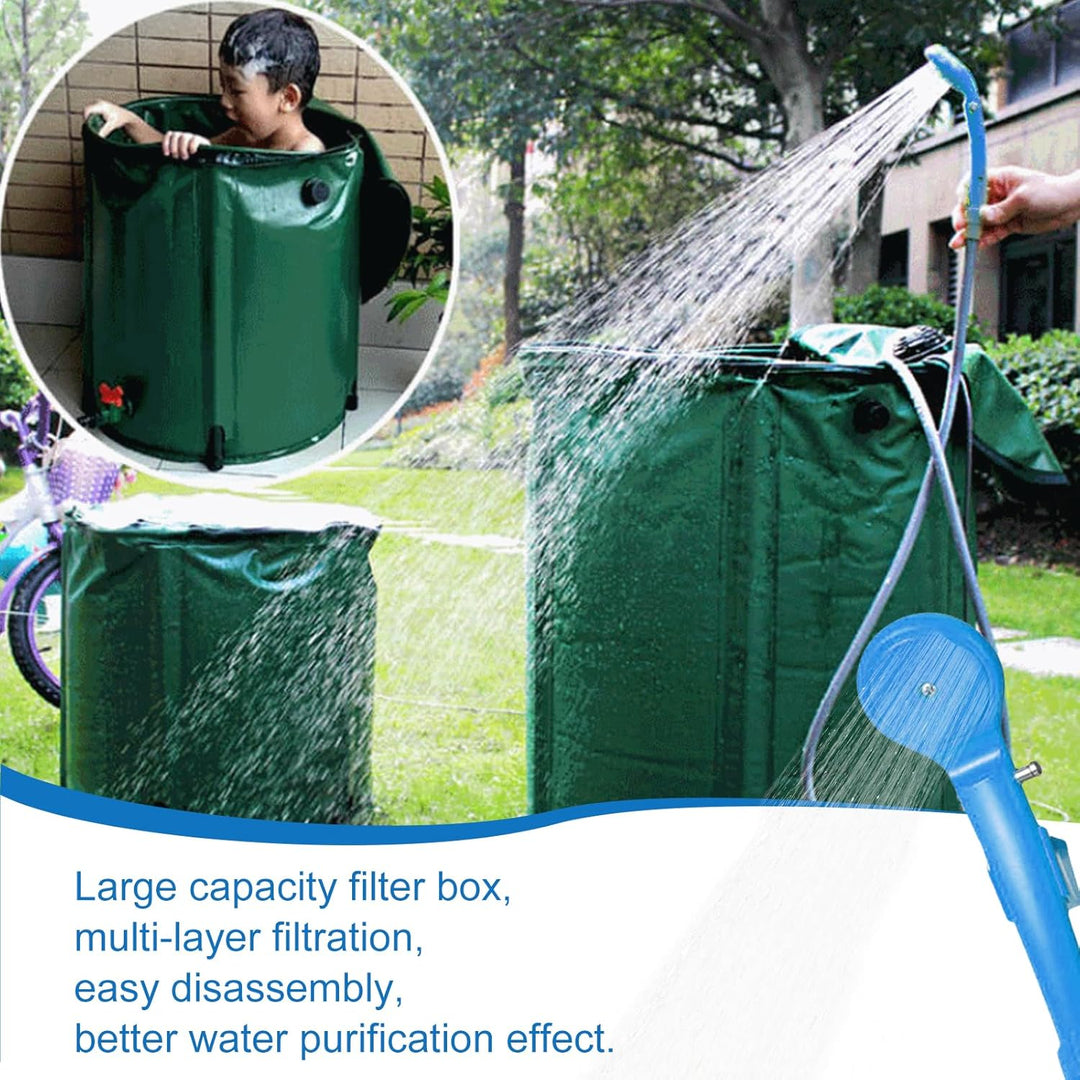 PORFOYO Tragbare Campingdusche,12V Campingdusche Mit Pumpe,Camping Dusche Outdoor Mit Handbrause Und