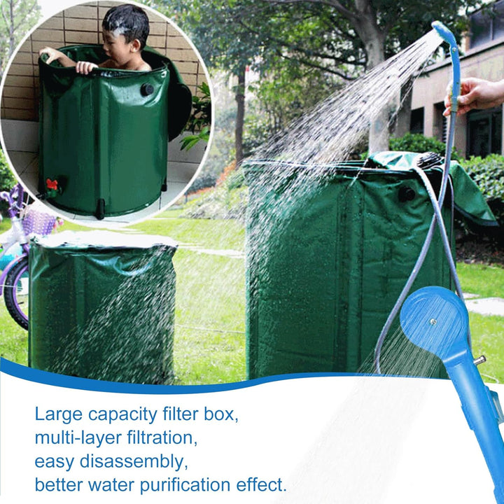 PORFOYO Tragbare Campingdusche,12V Campingdusche Mit Pumpe,Camping Dusche Outdoor Mit Handbrause Und