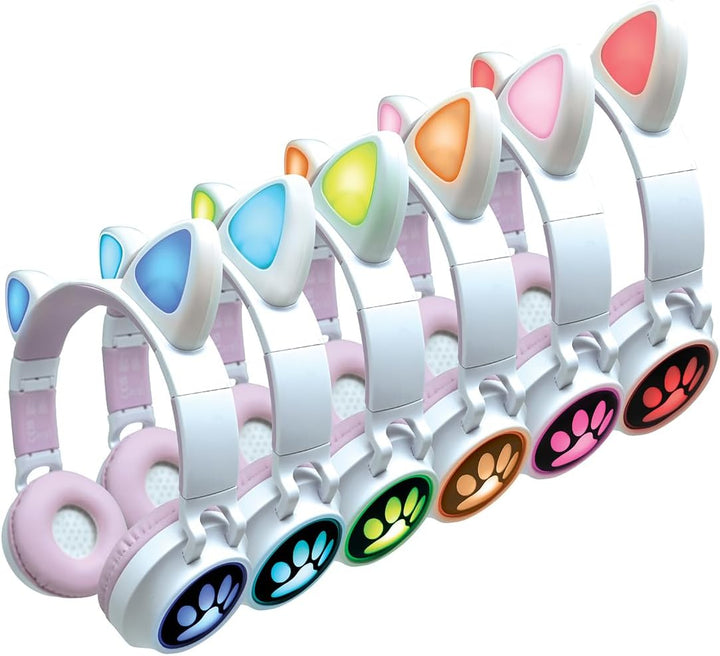 Lexibook - 2-in-1 Bluetooth Katzen-Headset - Stereo-Sound, kabellos, zusammenklappbar, verstellbar,