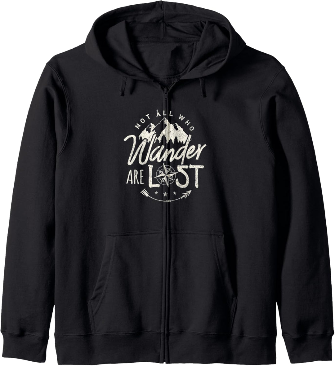 Hiking National Park Not all who - wander are lost T Shirt Kapuzenjacke