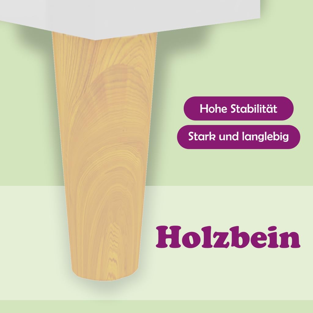 vidaXL 2X Nachttisch mit Kiefernholz-Beinen 2 Schubladen Nachtschrank Nachtkonsole Nachtkommode Schl