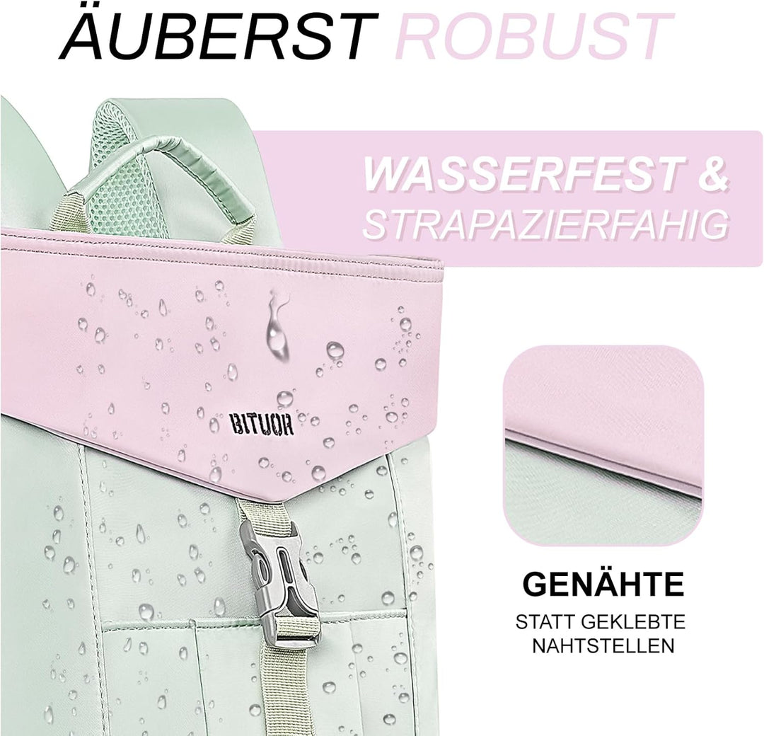 Rucksack Damen Daypack schön u. durchdacht - Laptop Rucksäcke für Frauen - Anti Diebstahl Tasche für