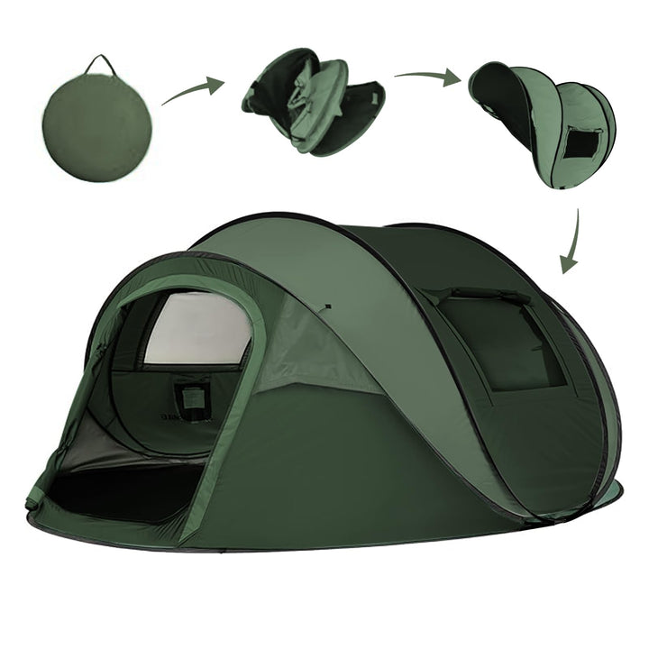 Camping Zelt, Pop Up Zelt 4-5 Personen, Automatisches Aufstellzelt in 3 Sekunden, Wurfzelte Wasserdi